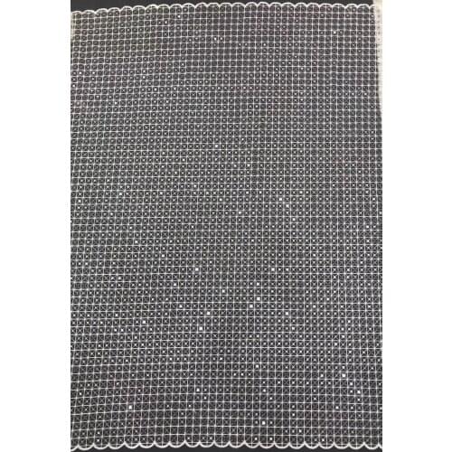 Stock 5yards ST28# French embroidered cloth in white checked sequins for bridal wedding dress/sawing Free shipping