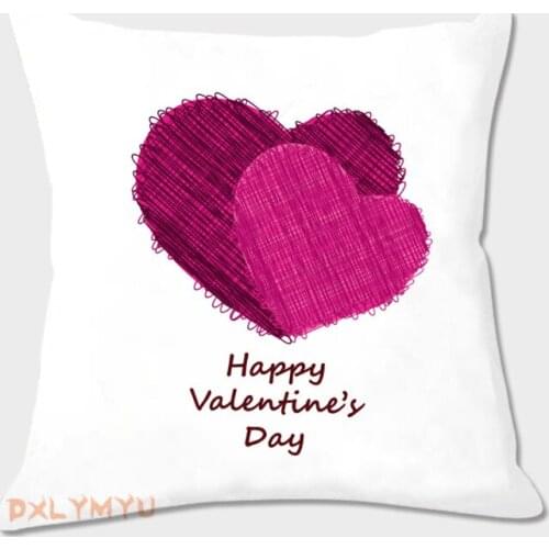 High Quality Short Plush Pillowcase , Heart-shaped, Rainbow Pattern Printing Decorative Cushion Covers For Sofa Home Decoration