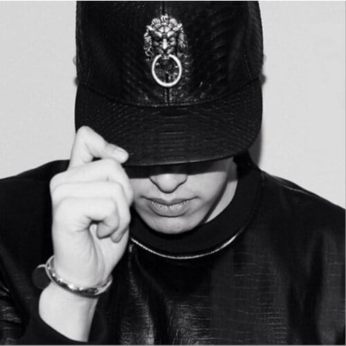 Hoge Kwaliteit Goede Zwart Lederen Cap Hiphop Snapback Hoed For A Mannen Vrouwen Volwassen Modus Verstelbare Bone Hoeden Caps