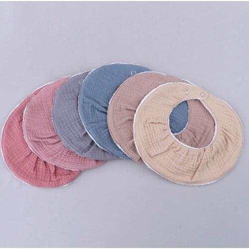 High Quality Cotton Saliva Towel Soft Feeding Solid Food Bandana Baby Bibs Newborn Baby Burp Cloths Scarf Baby Accessories