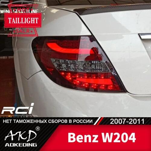 Tail Lamp For Car Benz W204 2007-2011 C180 C200 C300 LED Tail Lights Fog Lights Day Running Light DRL Tuning Cars Accessories