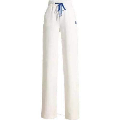 Womens 2021 Autumn Sports Wide-leg Pants New High-waist Drape Loose Straight Casual Trousers Female Tracksuit Leisure Pantalon