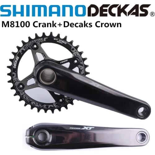 Shimano SLX M7100 XT M8100 170mm 175mm Crankarms Deckas 104bcd Chainring With Chainring Adapter Spider Converter For Shimano 12s