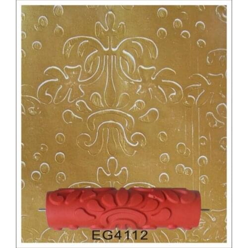 10 inch blue rubber roller wall decoration painting roller 10" DIY decorative wall paint roller without hand grip EG4112