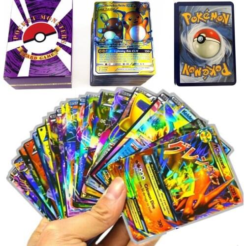 120PCS Pokemon English Shining Cards Box TAKARA TOMY Playing Games Tag Team Mega EX GX Card Battle Trading Children Kids Toy