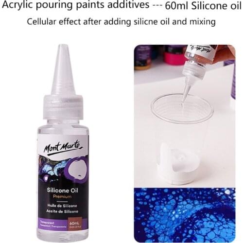 60ML Pigment Acrylic Paint Pouring Medium Silicone Oil for artist DIY Art Supply U4LD