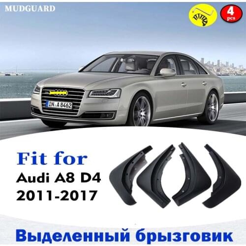 Mudflaps FOR Audi A8 D4 2011-2017 MUDGUARD SPLASH MUD FLAP GUARD FENDER MUDGUARDS CAR ACCESSORIES AUTO STYLINE FRONT REAR 4PCS