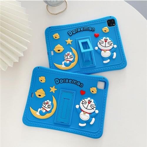Doraemon Cases For iPad Pro 11 2020 2017 2018 9.7/ 7th 8th 10.2 inch Cartoon Kids Cover For iPad air Mini 2 3 4 5 Silicon Funda