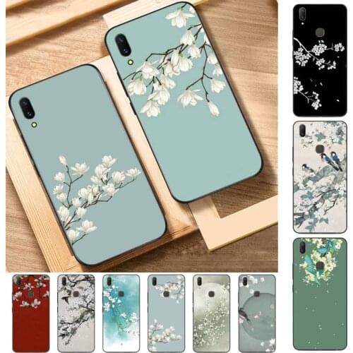 FHNBLJ Flower Phone Case for Vivo Y91C Y11 17 19 53 81 31 91 55 V17 11i 9 fot oppo