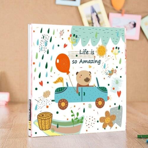 Baby Photo Album Memories Photocard Holder Kid Scrapbook Anniversary Gift Self Adhesive Foto Albums DIY Stickers Photos Book