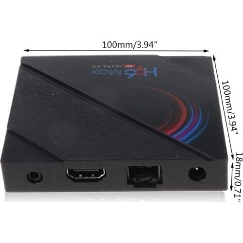 H96 MAX RK3318 And roid 10.0 Smart TV Box 2.4G&5G Dual Wifi BT4.0 Media Player Voice Remote H054