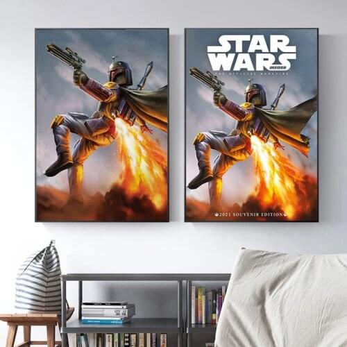 Disney Movie The Mandalorian Canvas Painting Star Wars Prints and Posters Fashion Movie Wall Art Pictures for Living Room Decor