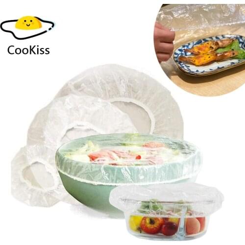 100pcs Reusable Bowl Covers With Elastic Non-Toxic Keeping Fresh Kitchen Food Storage Bags