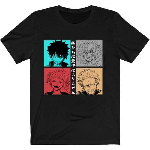 Anime My Hero Academia Boku No Hero Academia MHA T-Shirt Men Cotton T Shirt Anime Himiko Toga Dabi Clothes Anime Tops Tees