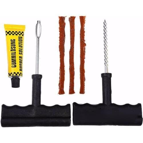 6pcs/set Car Motorcycle Quick Tire Repair Tools Kit Auto Moto Bike Bicycle Tire Tyre Puncture Plug Repair Tools Accessories Kit