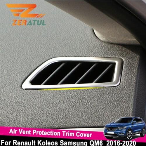 Zeratul Car Styling Interior Air Vent Protection Trim Cover Sticker for Renault Koleos Samsung QM6 2016 - 2020 Accessories