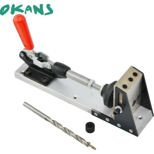 Woodworking Guide Carpenter Kit System Inclined Hole Drill Tools Clamp Base Drill Bit Kit System Pocket Hole Jig Kit Hand tools