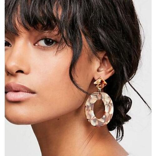 New Acrylic acetate plate Earrings