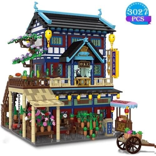 New Ideas Chang'an Zhuque Street Chenyufang Prosperity Tang Dynasty Series Building Blocks Modle Adult Birthday Gifts