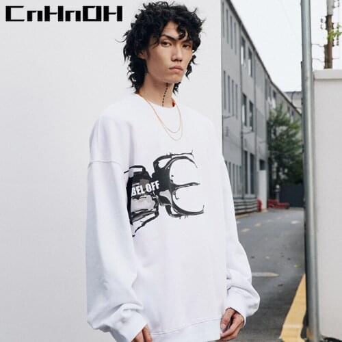 CnHnOH New Autumn Fashion Brand Casual Round Neck Long Sleeve Animal Print Plus Velvet Pullover Loose Hoodies 9559