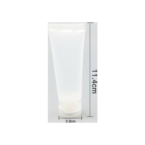 Wholesale 50ml clean white mildy wash soft tube, 50ml Empty plastic Cream soft Tubes ,50 ml butter hand soft cream tube