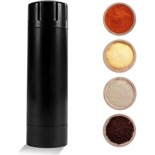 Pepper Cannon Manual Grinder Rust Proof Salt Spice Grinder Storage Bottle Stainless Steel Seasoning Bottle Kitchen Accessories