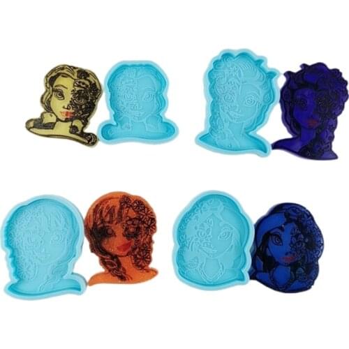 Girls Mobile Phone Bracket Epoxy Resin Mold DIY Keys Decorations Silicone Mould