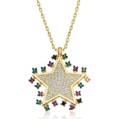 Tevuli 925 Sterling Silver Gold Shining Star Necklace