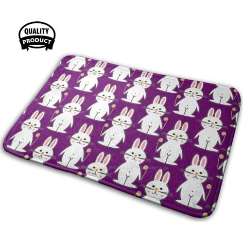 Bunny Comfortable Door Mat Rug Carpet Cushion Bunny Rabbit Smart Cute Sweet