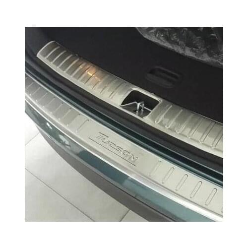 High quality stainless steel Rear Bumper Protector Sill Trunk Rear guard Tread Plate for Hyundai Tucson 2015-2018 Car Styling