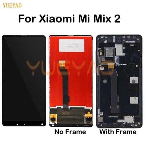 For Xiaomi Mi Mix 2 Mix2 5.99" LCD Display Touch Screen Digitizer Assembly With Frame For Xiaomi MiMix2 MiMix 2 Replacement LCDs