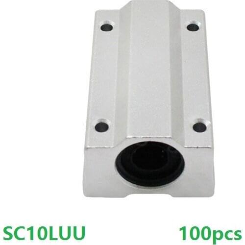 100pcs/lot SC10LUU SCS10LUU Bearing long type linear case unit linear ball bearing blocks for 10mm linear shaft for CNC parts