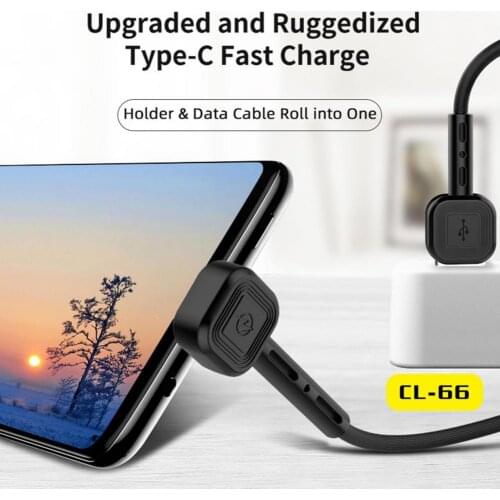 Awei CL-66 Fast Charging Cable 90 Degree Elbow Right-angle Type-C Data Line for Android