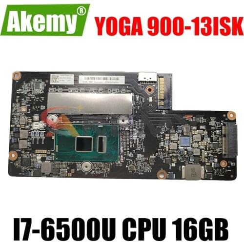 Akemy For Lenovo YOGA 900-13ISK Laptop Motherboard FRU 5B20K48454 BYG40 NM-A411 i7-6500U CPU 16GB RAM Tested 100% Working