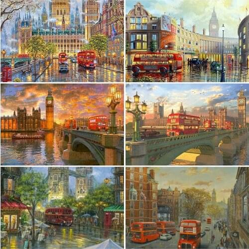 EverShine Diamond Embroidery Scenic Cross Stitch Kit Diamond Painting Street Full Drill Square Mosaic New Arrival Decor For Home