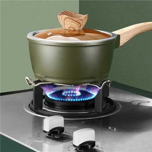 Aluminum Milk Pan Nordic Green Single Handle Non-stick Soup Pot Baby Cooking Utensils Saucepan Home Kitchen Pot Cookware