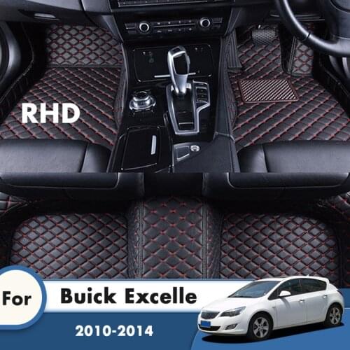 RHD Car Floor Mats For Buick Excelle 2014 2013 2012 2011 2010 Auto Interiors Accessories Styling Custom Leather Rugs Carpets