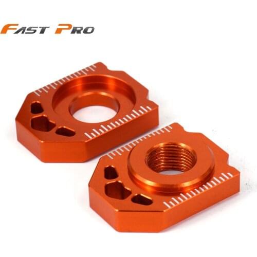 CNC Rear Chain Adjuster Axle Block For KTM SX SX-F XC XC-F EXC EXC-F XC-W XCF-W 85 125 150 300 350 450 530 SX85 EXC250 EXC300