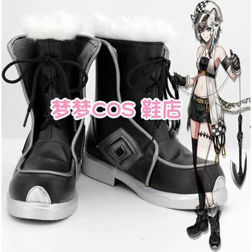 Arknights Cliffheart Black Shoes Cosplay Long Boots Anime Halloween Carnival Cosplay Accessories Custom Made Any Size