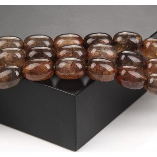 Coffee Color Cylinder Beads Cracked Veins Agates Beads For Jewelry DIY Handmade Bracelet Necklace Earrings Accessories 10x14mm