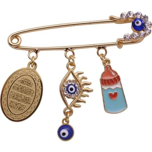 Islam muslim Quran Vanyakad Turkish evil eye brooch baby pin