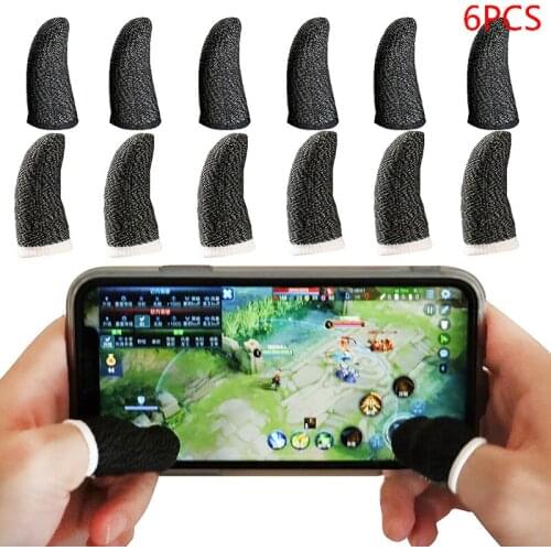 Breathable Game Controller Finger Cover Sweat Proof Gaming Finger Gloves Non-Scratch Sleeve Sensitive Nylon Mobile Touch Screen