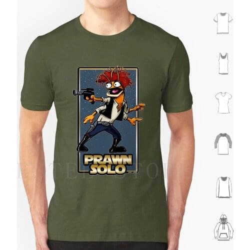 Prawn Solo T Shirt Print Cotton Han Solo Jim Henson The King Prawn