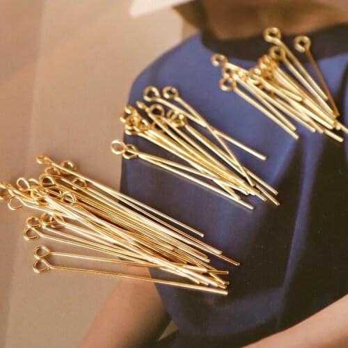 Electroplated real gold color-protection double-layer process basic accessories connection 9-pin diyhandmade jewelry accessories