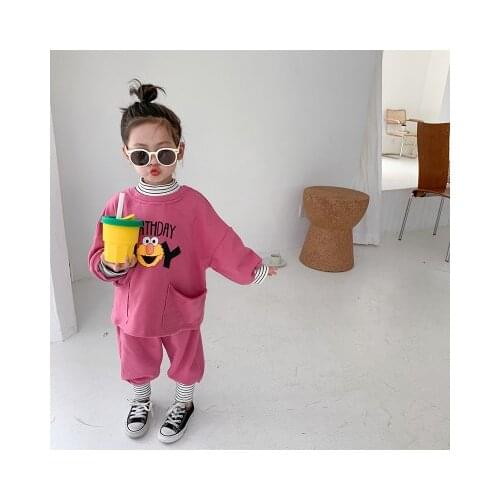 Childrens Clothing Sets 2020 Autumn New Korean Style Toddler Girl Fashion Sets Kids Pullovers Sweatshirt+pants Set Baby Outwear