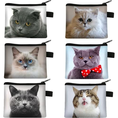 Lovely Small Animal Women Printing Coin Purses Ladies Leisure Wallet Female Mini Money Bag Canvas Material