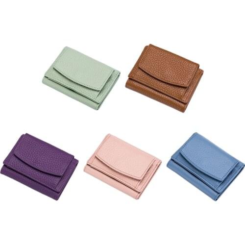 Fashion Compact Women PU Leather Wallet RFID Blocking with Coin Organizer Credit Card Case Purse