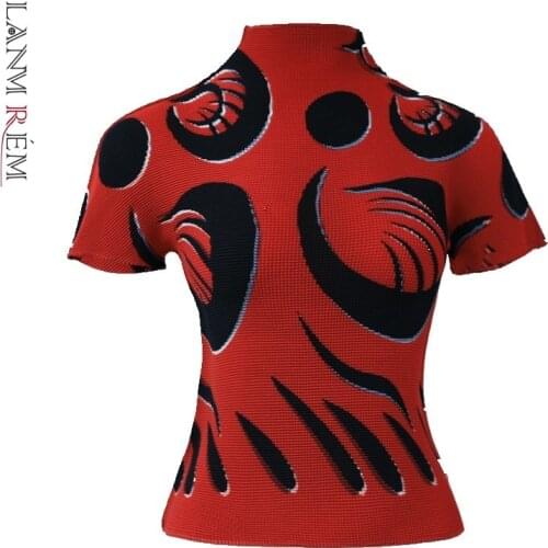 Женские короткие футболки LANMREM China At AliExpress