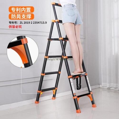 Ladder Household Folding Telescopic Ladder Miter Ladder Indoor Multi-function Five Step Ladder Thickened Aluminum Alloy Elevator