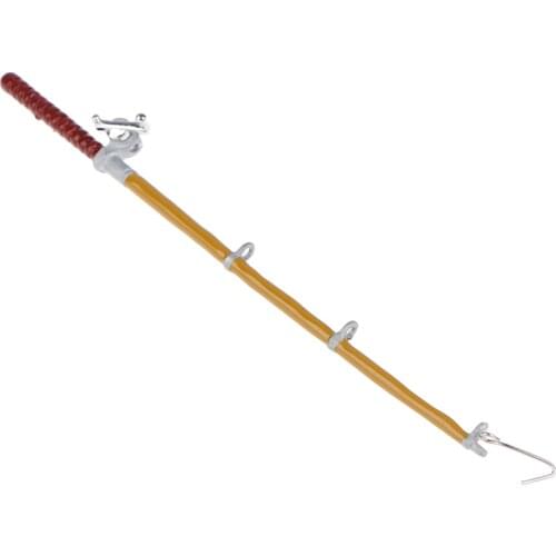 Metal Fishing Rod Model Doll Life Scene Accessory 1:12 Dollhouse Miniature Toys